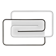 Светильник LED smart DOMINO-P с пультом 100Вт 3000-5000K 5500Lm Прямоугольный Черно-белый 220575